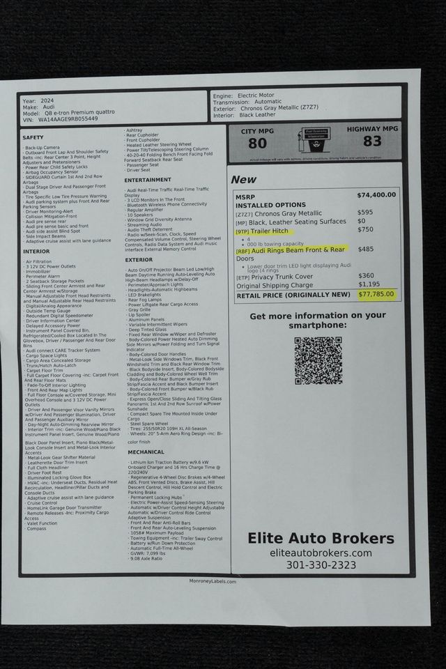2024 Audi Q8 e-tron Premium quattro - 23099944 - 52