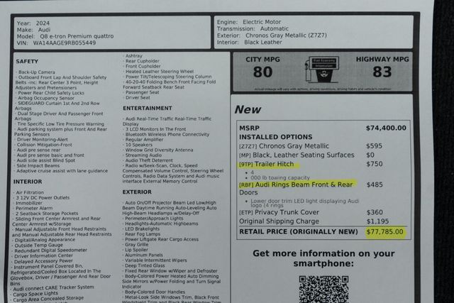 2024 Audi Q8 e-tron Premium quattro - 23099944 - 53