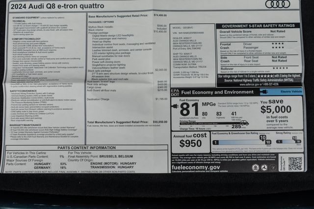 2024 Audi Q8 e-tron Prestige quattro - 23099945 - 52