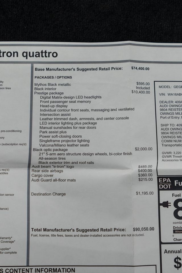2024 Audi Q8 e-tron Prestige quattro - 23099945 - 53