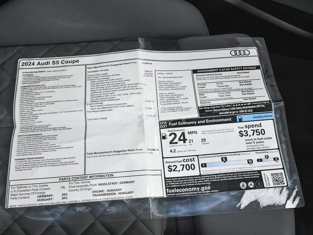 2024 Audi S5 3.0T Premium Plus - 23018545 - 61