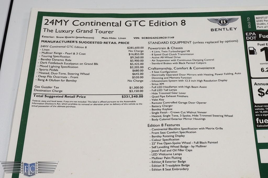 2024 Bentley Continental GTC Edition 8 Convertible - 22834923 - 41