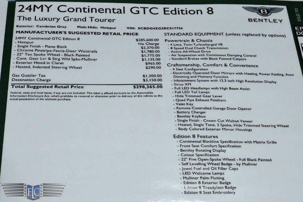 2024 Bentley Continental GTC Edition 8 Convertible - 22892783 - 49
