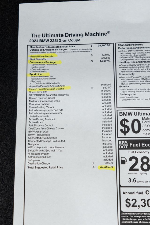 2024 BMW 2 Series 228i Gran - 22929299 - 50