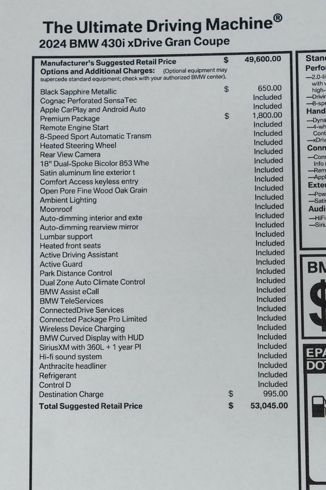 2024 BMW 4 Series 430i xDrive Gran - 22994281 - 55