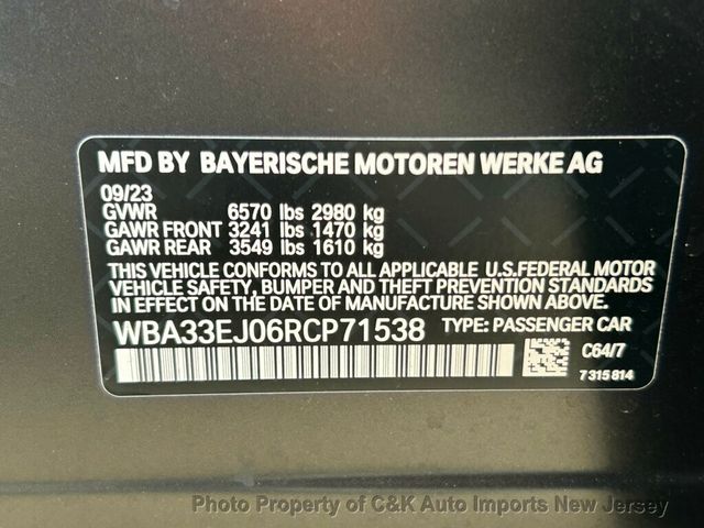 2024 BMW 7 Series REAR EXECUTIVE LOUNGE,BOWERS&WILKINS,EXECUTIVE PKG,147,795 MSRP - 22953041 - 76