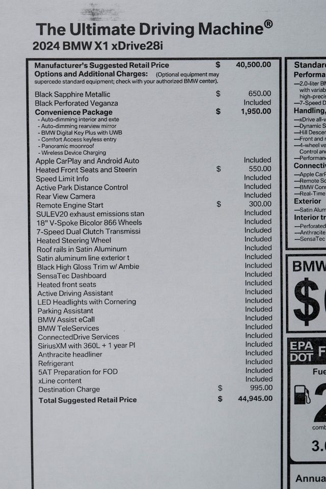 2024 BMW X1 xDrive28i Sports Activity Vehicle - 22879510 - 49