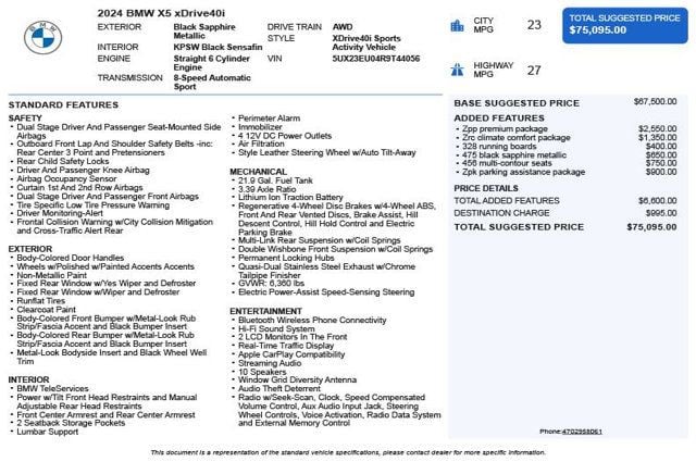 2024 BMW X5 xDrive40i Sports Activity Vehicle - 22998445 - 2