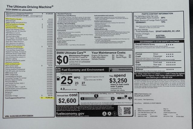 2024 BMW X5 xDrive40i Sports Activity Vehicle - 22984424 - 52