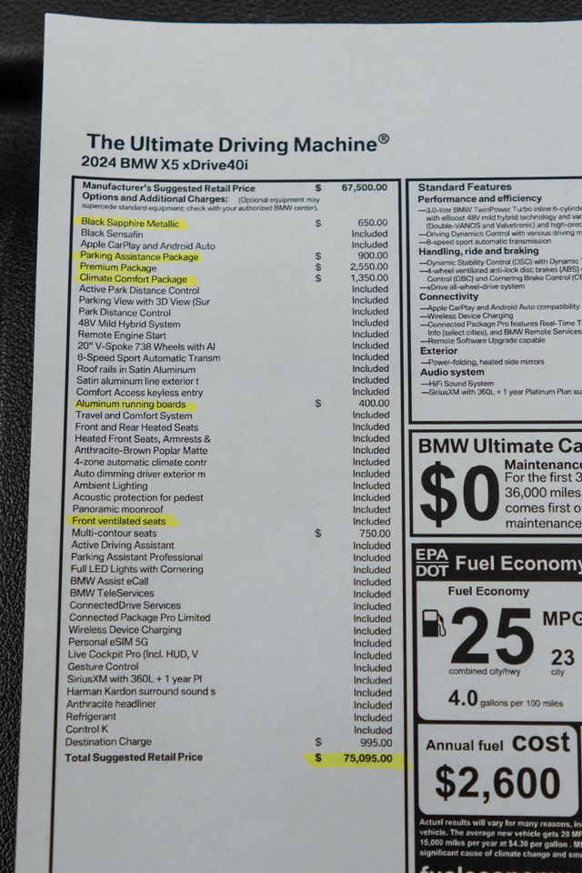 2024 BMW X5 xDrive40i Sports Activity Vehicle - 22984424 - 53