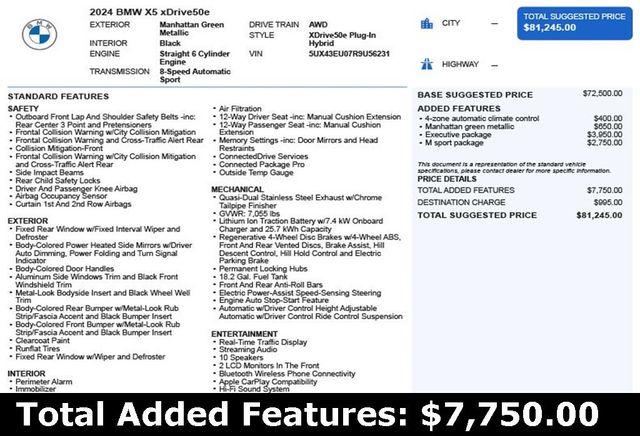2024 BMW X5 xDrive50e Plug-In Hybrid - 22955509 - 2