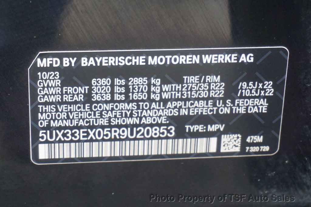 2024 BMW X6 xDrive40i Sports Activity M SPORT/PRO/PARK ASSIST/EXECUTIVE PKGS - 23028489 - 57