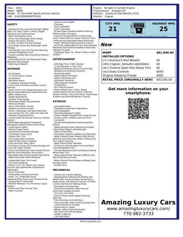 2024 BMW X7 xDrive40i Sports Activity Vehicle - 23057755 - 23