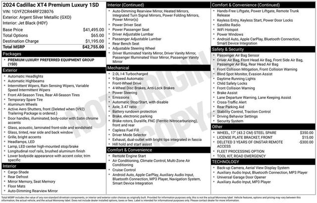 2024 Cadillac XT4 FWD 4dr Premium Luxury - 22977628 - 5