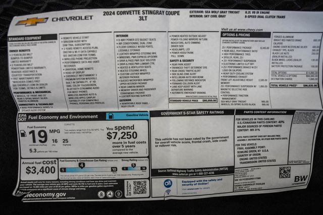 2024 Chevrolet Corvette 2dr Stingray Coupe w/3LT - 23059061 - 34