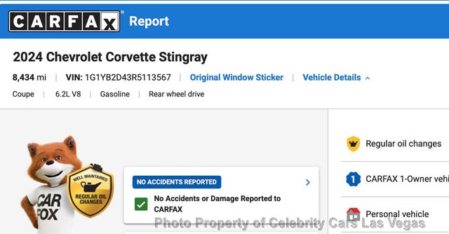 2024 Chevrolet Corvette Z51, $90K MSRP, front lift, warranty - 22984679 - 7