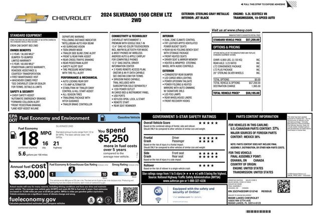 2024 Chevrolet Silverado 1500 2WD Crew Cab 147" LTZ - 23073313 - 2