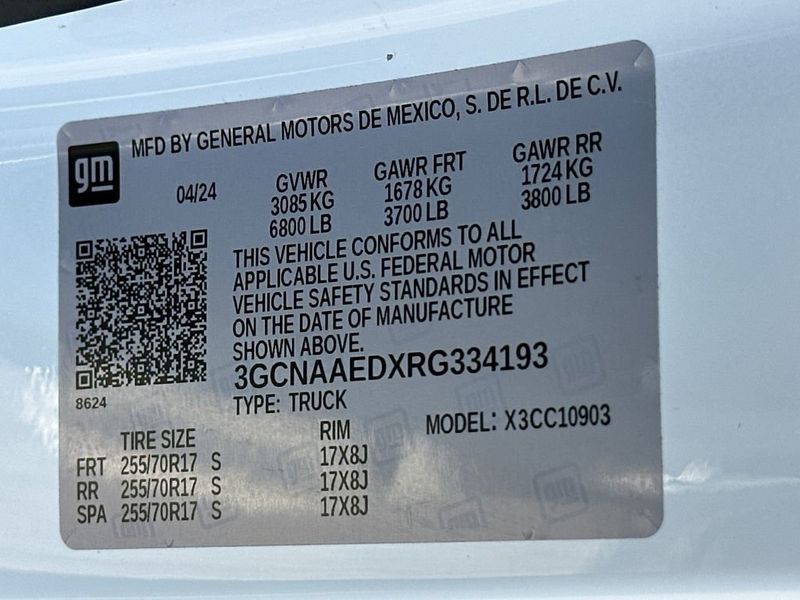 2024 Chevrolet Silverado 1500 2WD Reg Cab 140" Work Truck - 22999845 - 20
