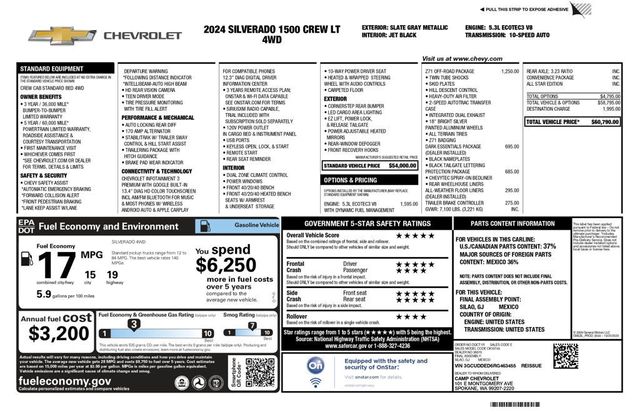 2024 Chevrolet Silverado 1500 4x4 Crew Cab LT All Star Edition Z71 Off Road Package - 23050705 - 10