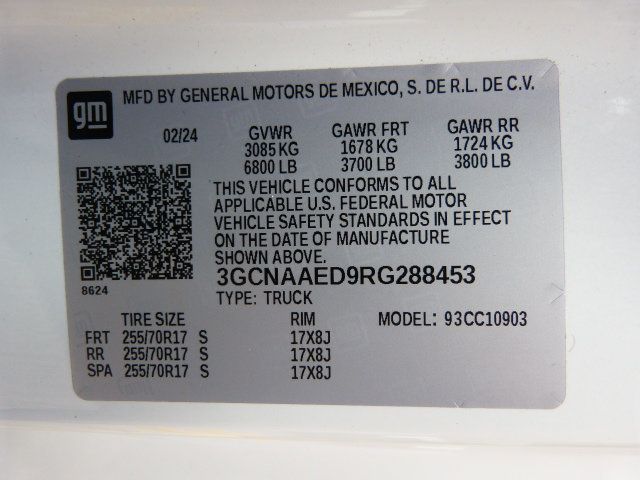 2024 Chevrolet Silverado 1500 5.3L V8 GAS*2WD REG CAB 140" WB*WORK TRUCK*8FT BED*TOW PACKAGE - 22934658 - 27