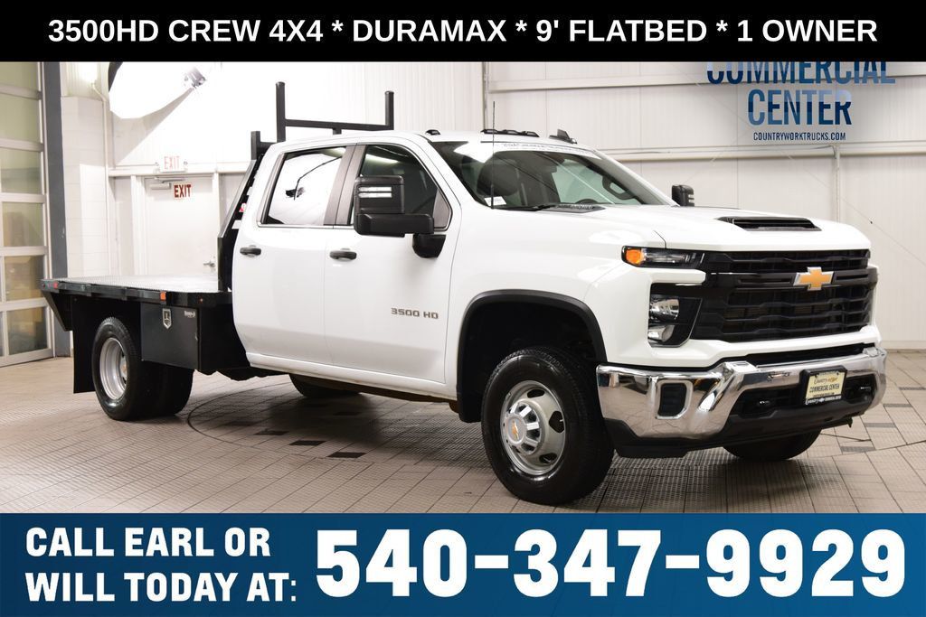 2024 Chevrolet Silverado 3500HD 3500HD CREW 4X4 * DURAMAX * 9' FLATBED * LOCAL TRADE - 23011475 | Video 1