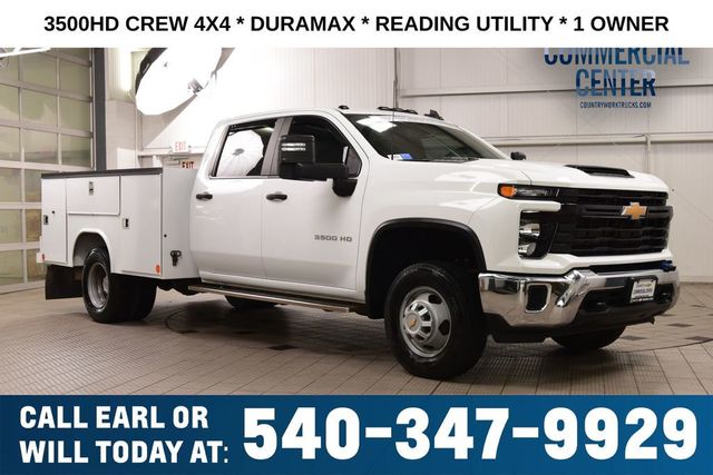 2024 Chevrolet Silverado 3500HD 3500HD CREW 4X4 * DURAMAX * 9' READING UTILITY * 1 OWNER - 23046207 - 0