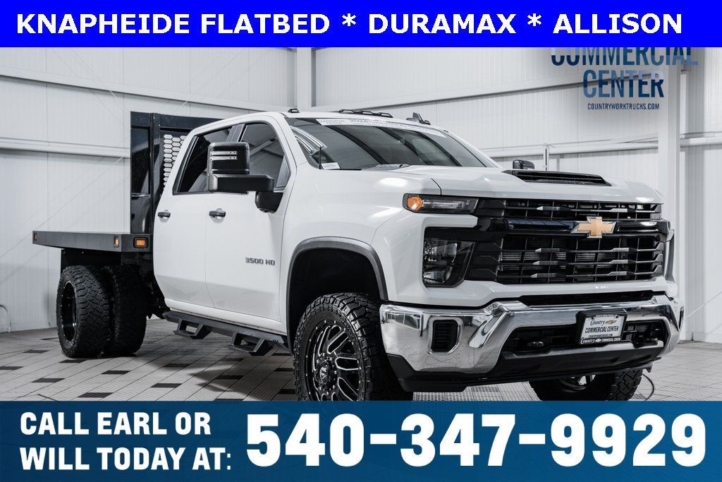 2024 Chevrolet Silverado 3500HD 3500HD CREW 4X4 * DURAMAX * KNAPHEIDE FLATBED * 1 OWNER - 22638531 - 0