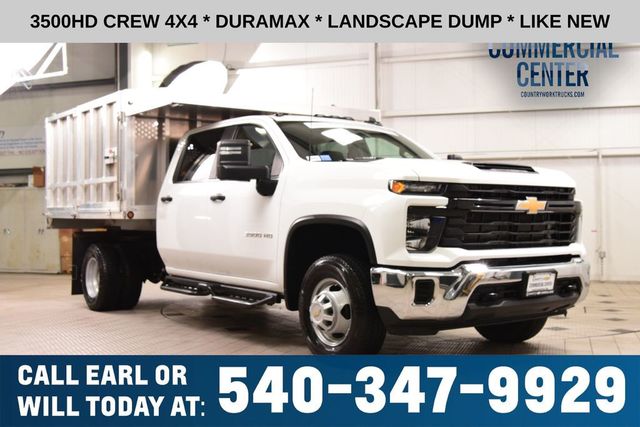 2024 Chevrolet Silverado 3500HD 3500HD CREW 4X4 * DURAMAX * LANDSCAPE DUMP * 1 OWNER - 23016368 - 0