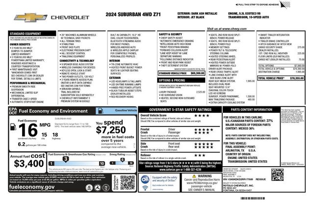 2024 Chevrolet Suburban 4WD Z71 3.5" RC Lift 22" ARENA Wheels 35" NEW MUTANT Tires - 22904393 - 8