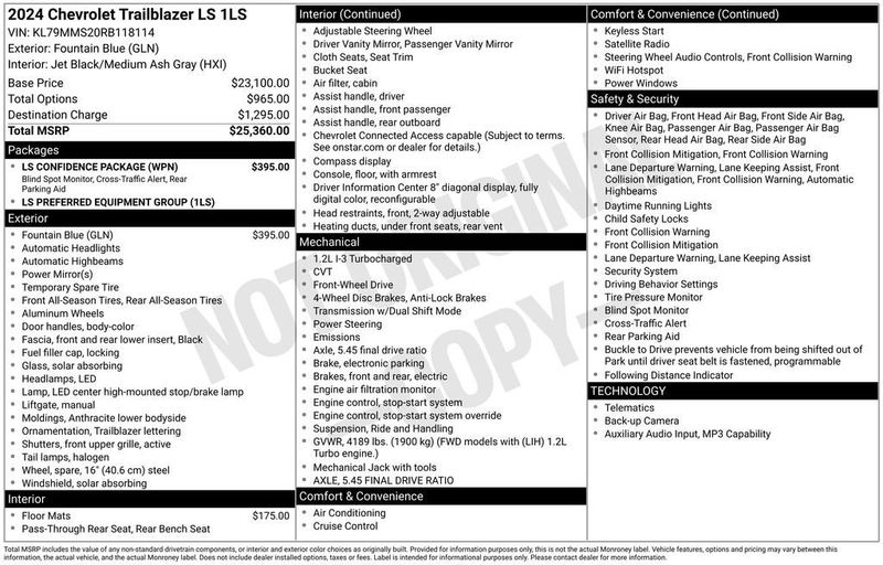 2024 Chevrolet Trailblazer FWD 4dr LS - 23011629 - 5