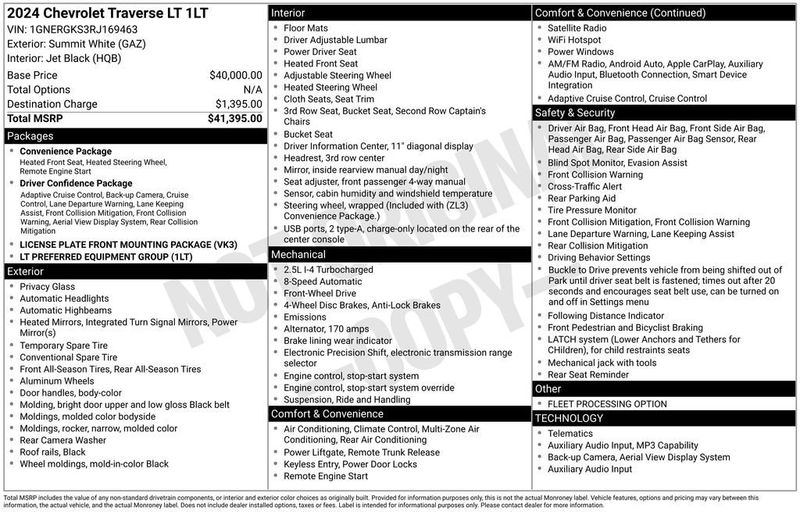 2024 Chevrolet Traverse 4dr LT w/1LT - 23011432 - 5