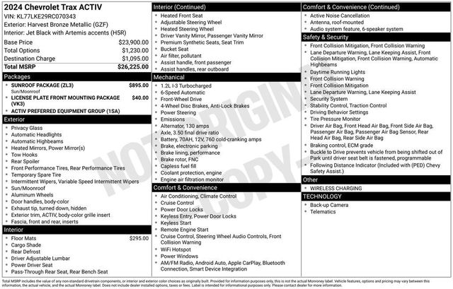 2024 Chevrolet Trax FWD 4dr ACTIV - 22954914 - 5