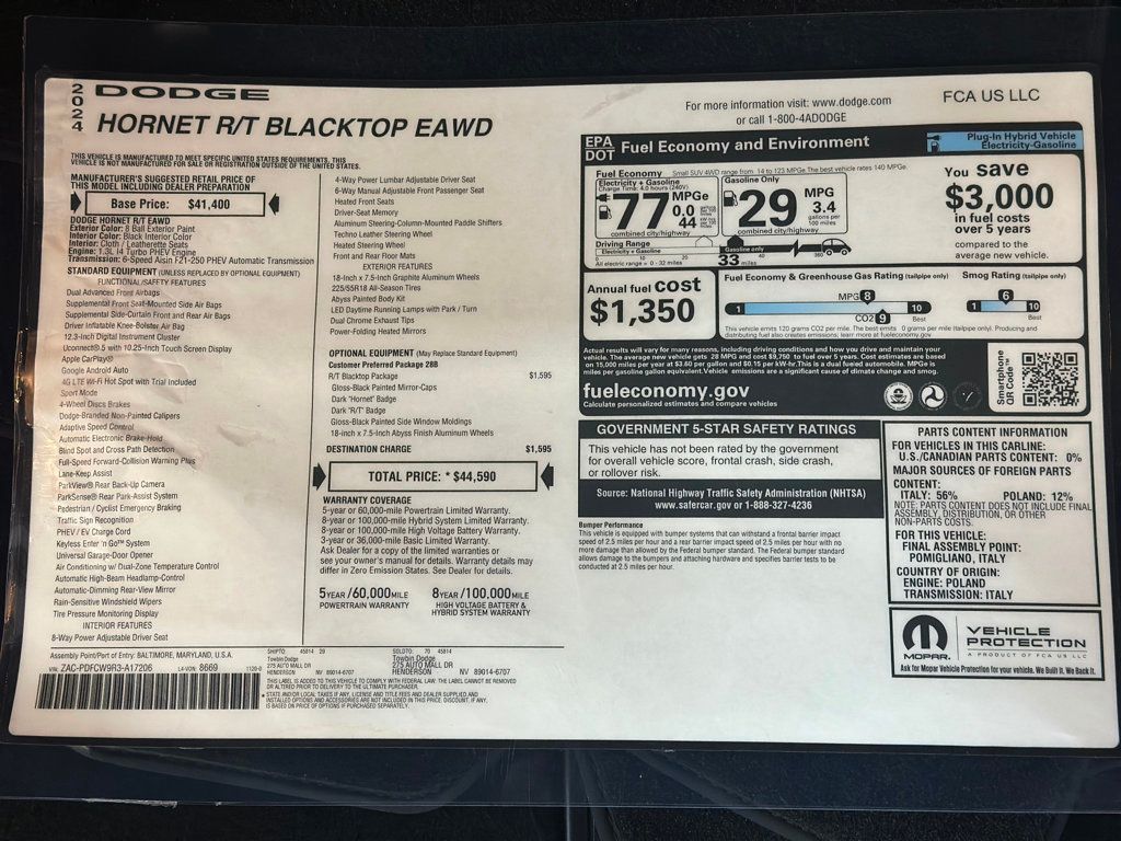 2024 Dodge Hornet R/T EAWD - 22891300 - 19