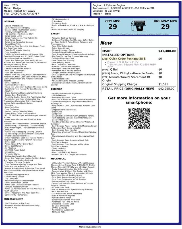 2024 Dodge Hornet R/T EAWD - 22784318 - 36