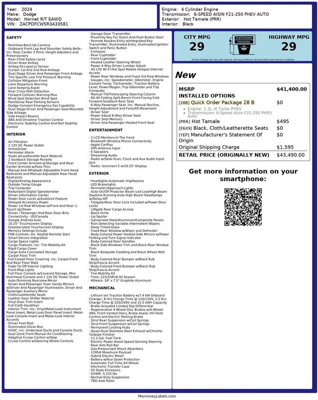 2024 Dodge Hornet R/T EAWD - 22997250 - 31