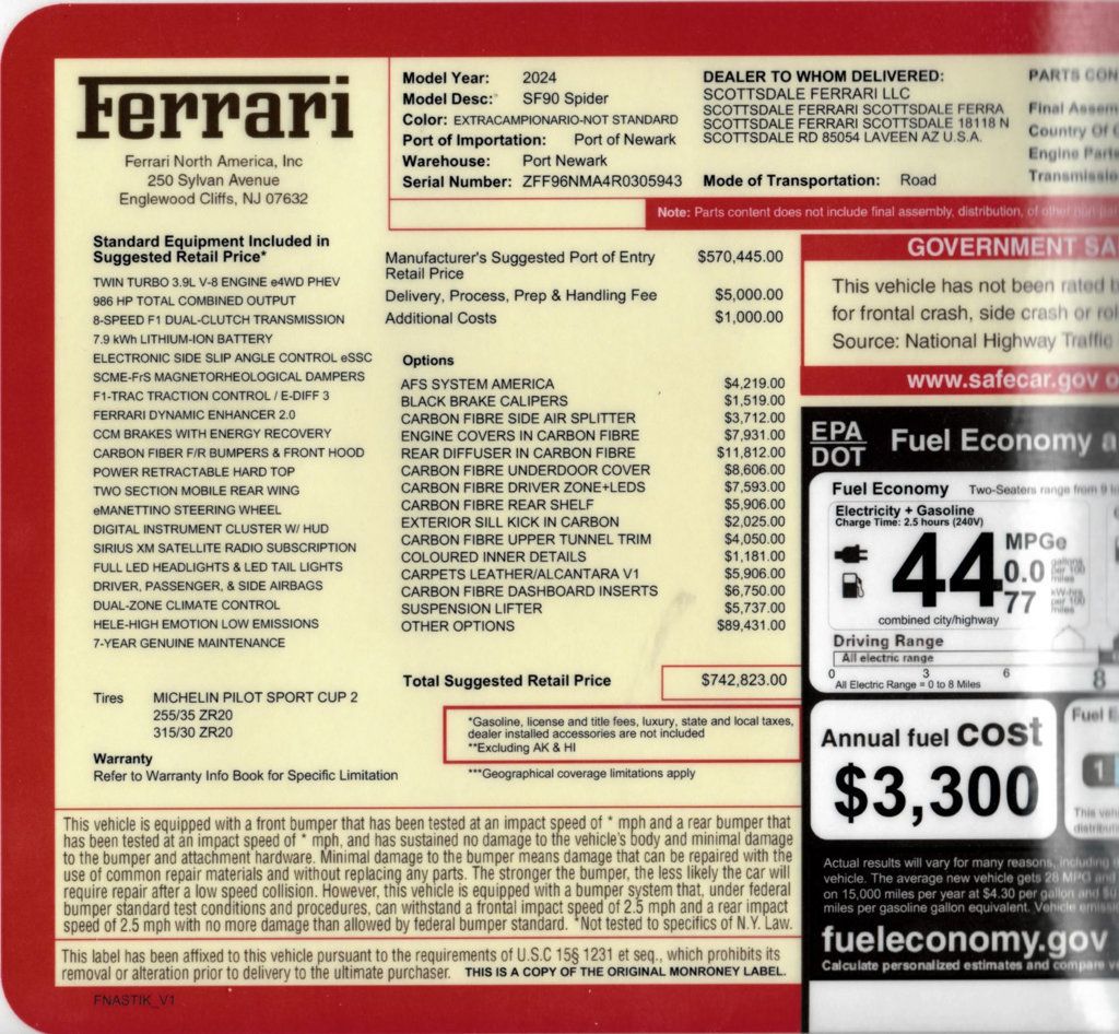 2024 Ferrari SF90 Spider Convertible - 23031228 - 2