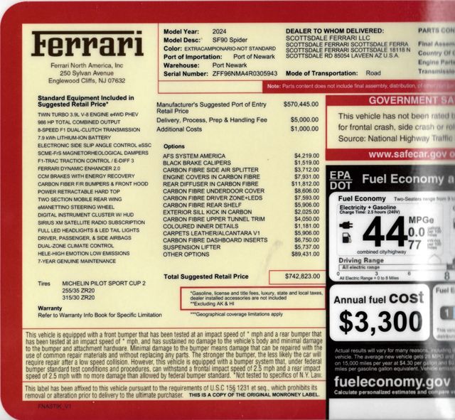2024 Ferrari SF90 Spider Convertible - 23031228 - 2