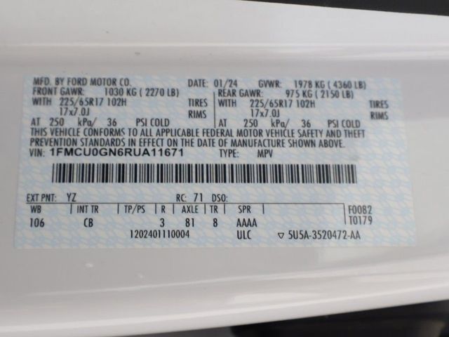 2024 Ford Escape Active FWD - 23024240 - 52