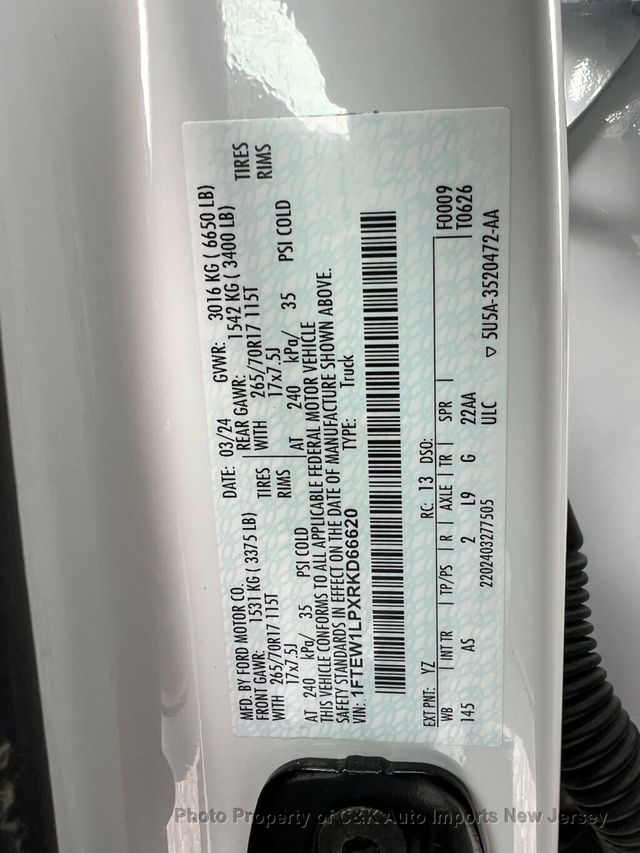 2024 Ford F-150 4WD SuperCrew,EQUIPMENT GROUP 103A HIGH,NAV,LANE-KEEPING SYSTEM - 22955664 - 48