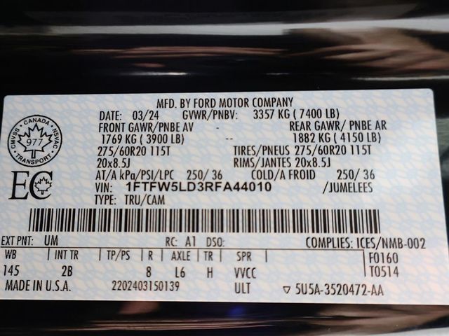 2024 Ford F-150 Lariat - 23048151 - 60