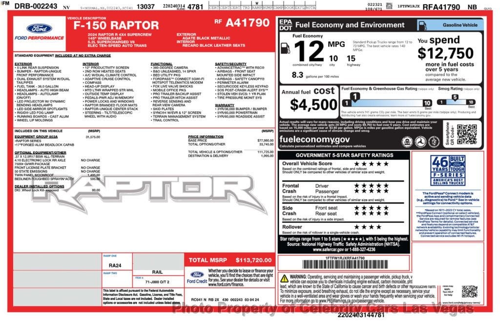 2024 Ford F-150 Raptor R, V8, Whipple Supercharged, 1000 HP -$40k in extras - 22906578 - 56