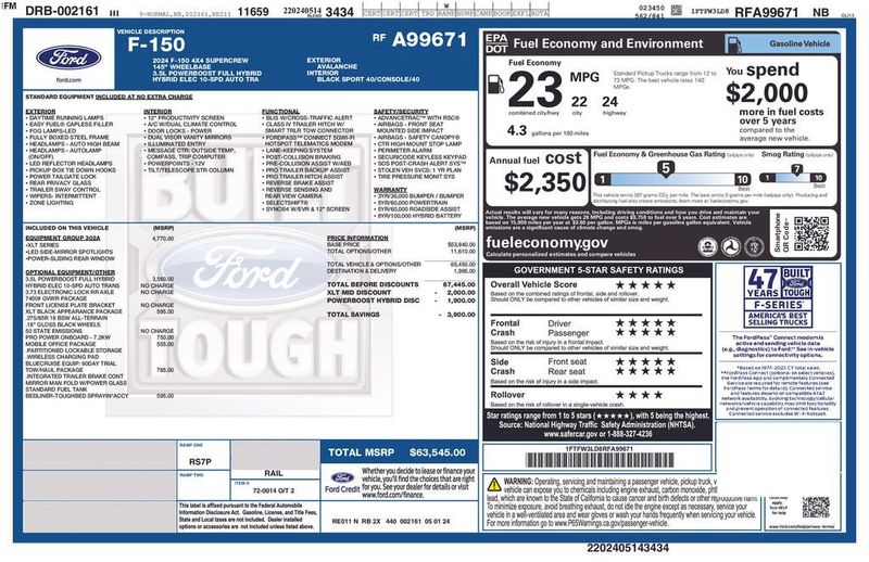 2024 Ford F-150 XLT - 22970354 - 5