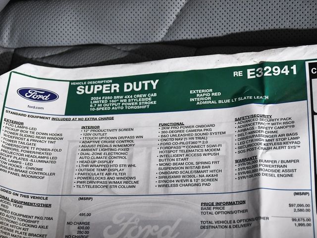 2024 Ford F-250SD Limited - 22937383 - 84