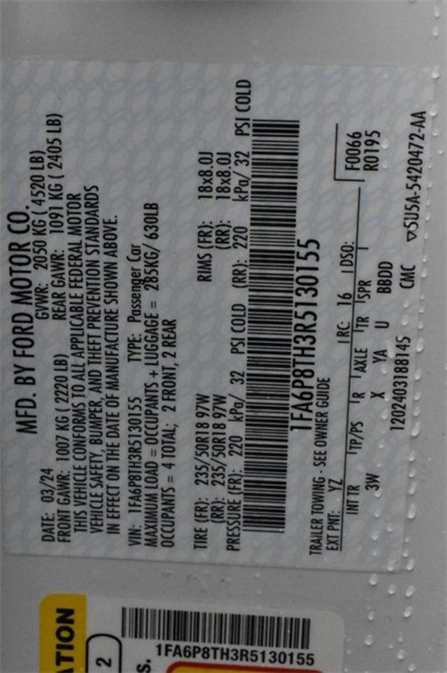 2024 Ford Mustang EcoBoost Premium Fastback - 22968078 - 3