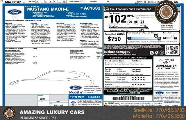 2024 Ford Mustang Mach-E Premium RWD - 23060083 - 24