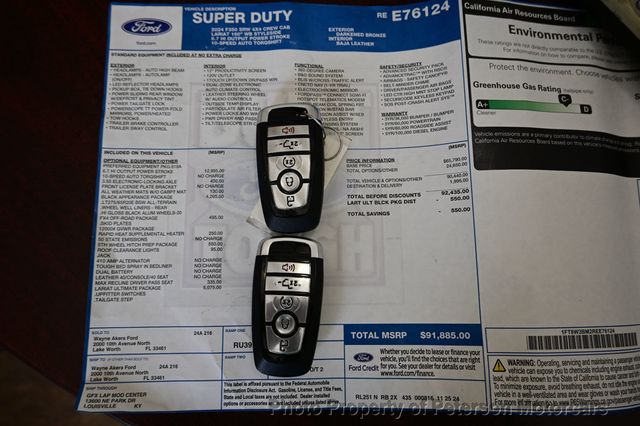 2024 Ford Super Duty F-350 SRW LARIAT 4WD Crew Cab 6.75' Box - 22934271 - 72