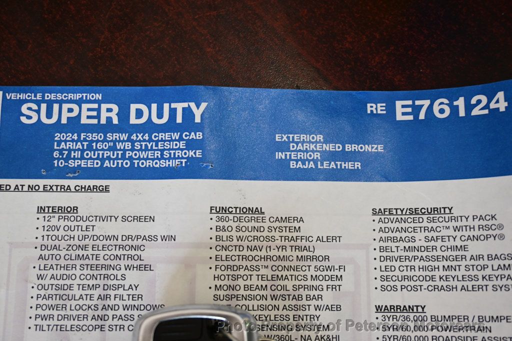 2024 Ford Super Duty F-350 SRW LARIAT 4WD Crew Cab 6.75' Box - 22934271 - 74