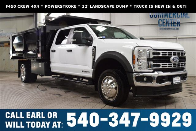 2024 Ford Super Duty F-450 DRW Cab-Chassis F450 CREW 4X4 * POWERSTROKE * NEW 12' LANDSCAPE DUMP - 22965678 | Video 1