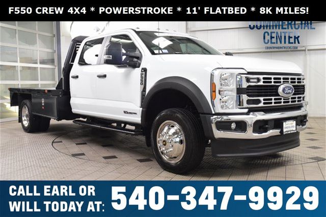2024 Ford Super Duty F-550 DRW F550 CREW 4X4 * POWERSTROKE * 11' FLATBED * 8K MILES - 22922964 - 0
