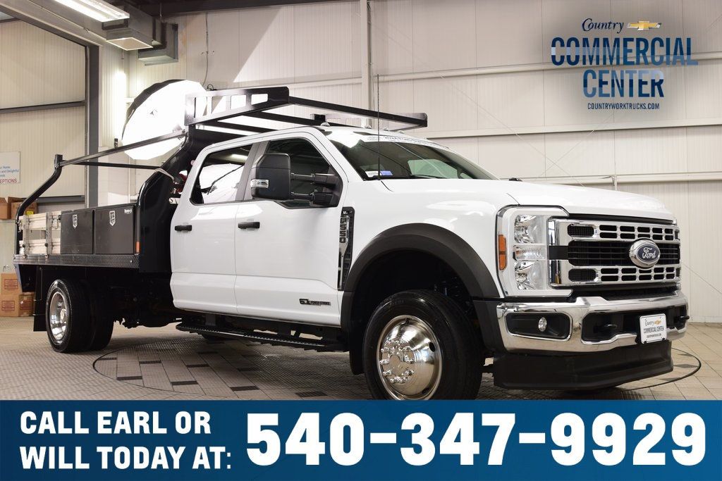 2024 Ford Super Duty F-550 DRW F550 CREW 4X4 * POWERSTROKE * CONCRETE BODY W/ AUX TANK - 22987555 | Video 1